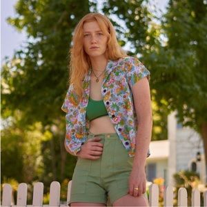 Big Bud Press Pantry Button Up - Butterfly Bash XXS